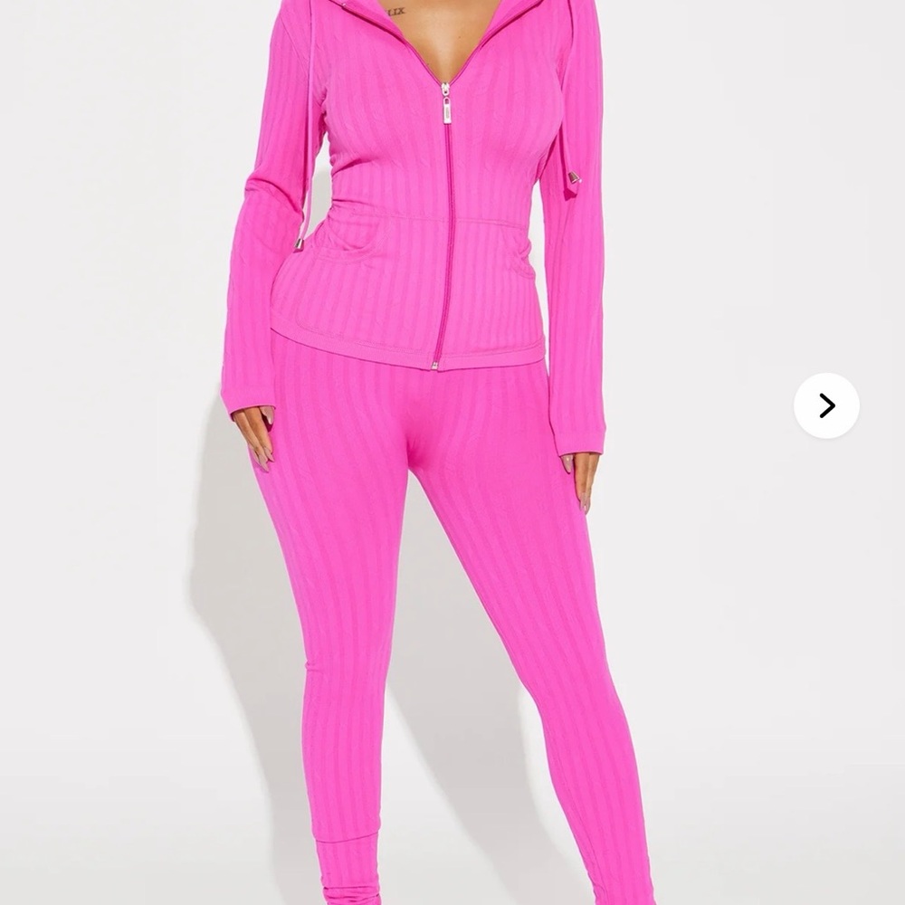 Fashion Nova Vibrant Pink Ribbed Jumpsuit